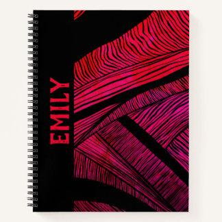 Personalized Wave Merge Spiral Notebook