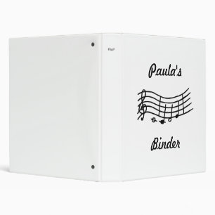 Personalized Wavy Music Scale Notes Binder