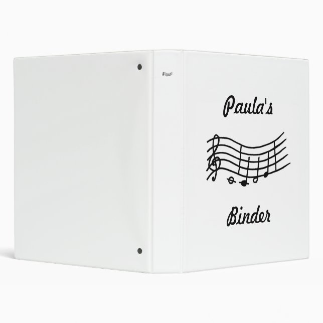 Personalized Wavy Music Scale Notes Binder (Background)