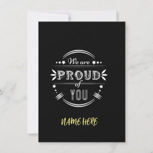 Personalized We are Proud of You Card