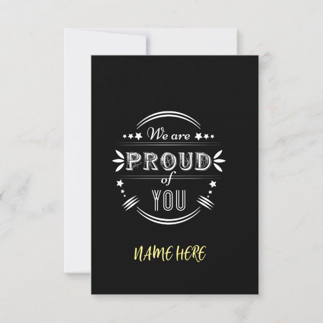 Personalized We are Proud of You  Card (Front)