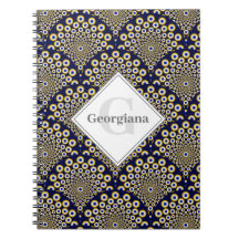 Personalized We Are Watching You Navy & Gold Deco