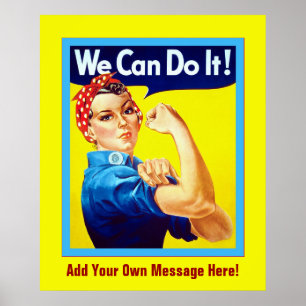 Personalized ~ We Can Do It! ~ Vintage Poster