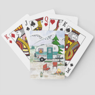 Personalized “We Love Camping”Playing Cards