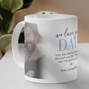 Personalized We Love You Dad Photo Coffee Mug