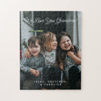 Personalized We Love You Grandma Photo Script