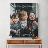 Personalized We Love You Grandpa Photo Script 