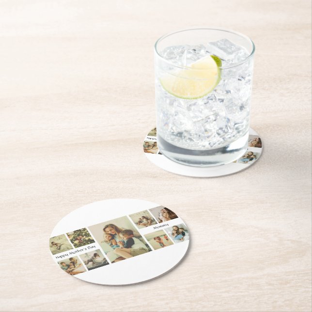 Personalized We Love You Mommy Paper Coaster (Insitu)