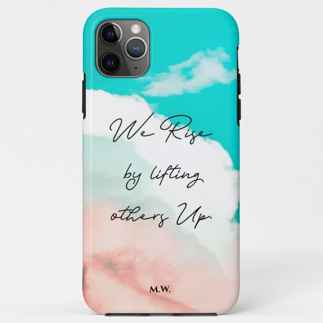 Personalized We rise by lifting others up quote Case-Mate iPhone Case (Back)