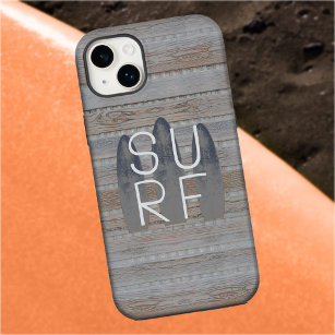 Personalized Weathered Beach Driftwood Surfboard iPhone 12 Case