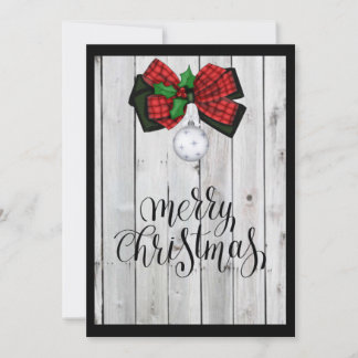 Personalized Weathered Wood Christmas Card