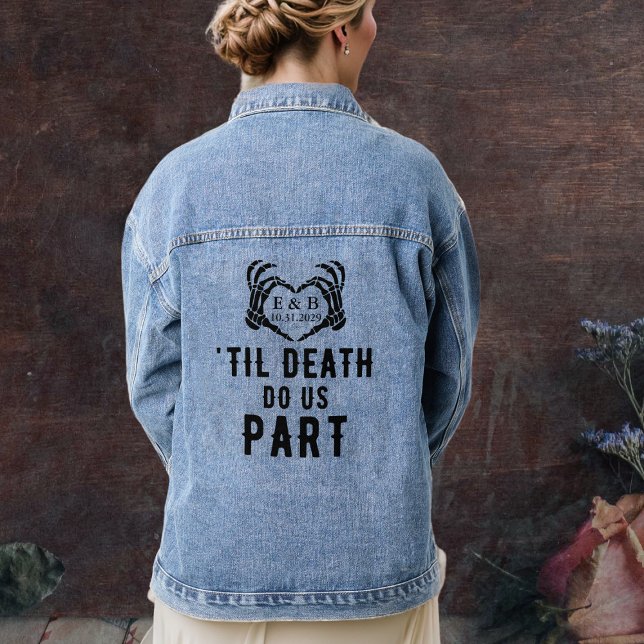 Personalized Weddding Til Death Do Us Part Bride Denim Jacket (Personalized Weddding Til Death Do Us Part Bride Denim Jacket
)