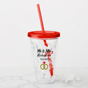Personalized Wedding Acrylic Tumbler