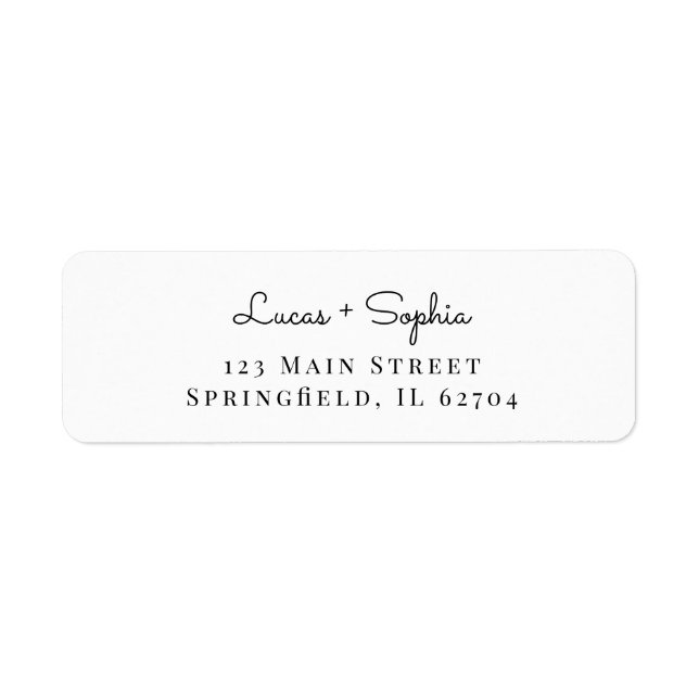 personalized wedding address label (Front)