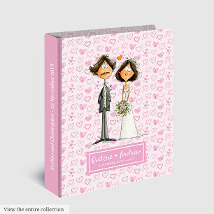 Personalized Wedding Album Binder Funny Cartoon