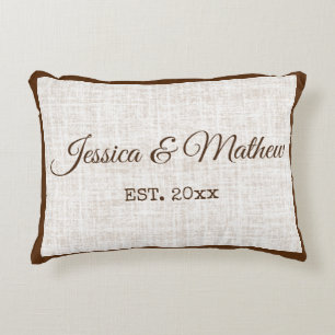 Personalized Wedding Anniversary Gift Accent Pillow
