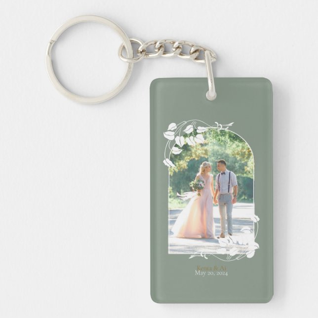 Personalized Wedding Anniversary  Keychain (Front)