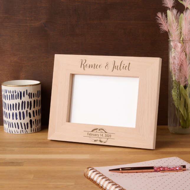 Personalized Wedding, Anniversary Laser Etched Frames (Left)