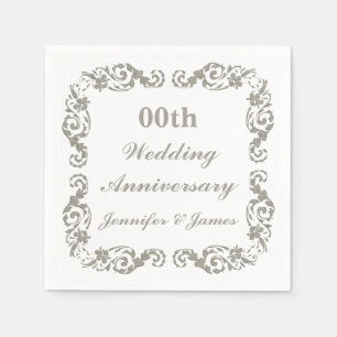 Personalized Wedding Anniversary Napkin