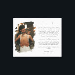 Personalized Wedding Anniversary Photo & Vows Canvas Print<br><div class="desc">Modern and elegant design printed Personalized Wedding Anniversary Photo & Vows Canvas Print that can be customized with your text. Please click the "Customize it" button and use our design tool to modify this template. Check out the Graphic Art Design store for other products that match this design!</div>