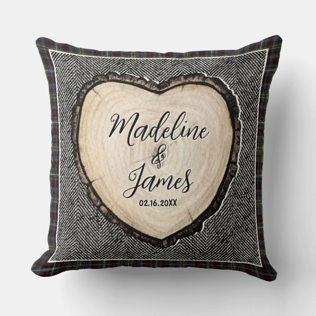 Personalized Wedding Anniversary Pillow (Front)