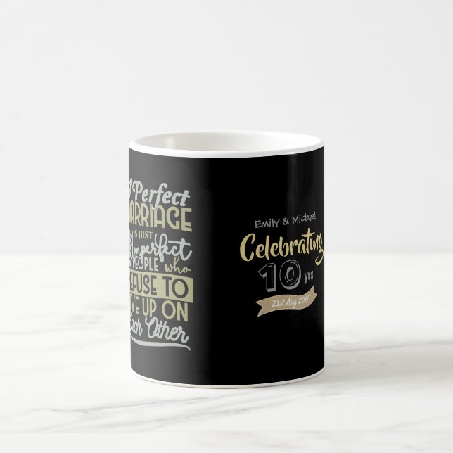 Personalized Wedding Anniversary QUOTE - ANY Yrs Coffee Mug (Center)