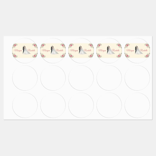 Personalized Wedding Beer & Liquor Labels (Sheet)