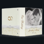 Personalized Wedding Binder - Ivory & Gold Damask<br><div class="desc">Beautiful Custom Wedding Planner or Photo Album Binder. Add your favourite wedding or engagement photos and personalize the text with the Bride and Groom names and wedding date -- or add your own special text. Perfect for the traditional wedding -- romantic vintage ivory and gold damask background with white love...</div>