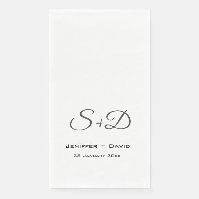 Personalized wedding,bridal shower/engagement gift napkin (Front)