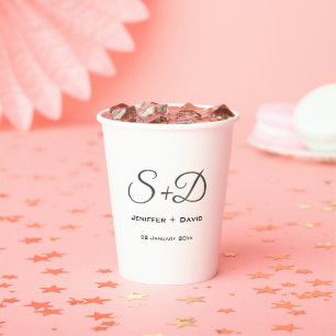 Personalized wedding,bridal shower/engagement   paper cups