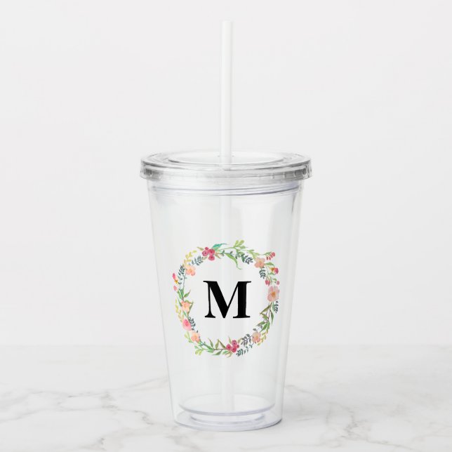 Personalized Wedding Bridesmaid / Maid of Honour Acrylic Tumbler (Front)