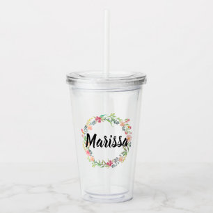 Personalized Wedding Bridesmaid / Maid of Honour Acrylic Tumbler