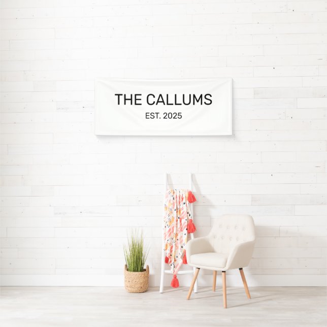 Personalized Wedding Canvas Banner Last Name Sign (Insitu)
