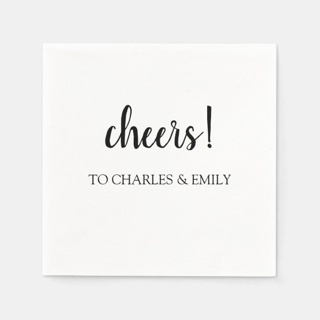 Personalized Wedding Cheers to the Married Couple Napkin (Front)