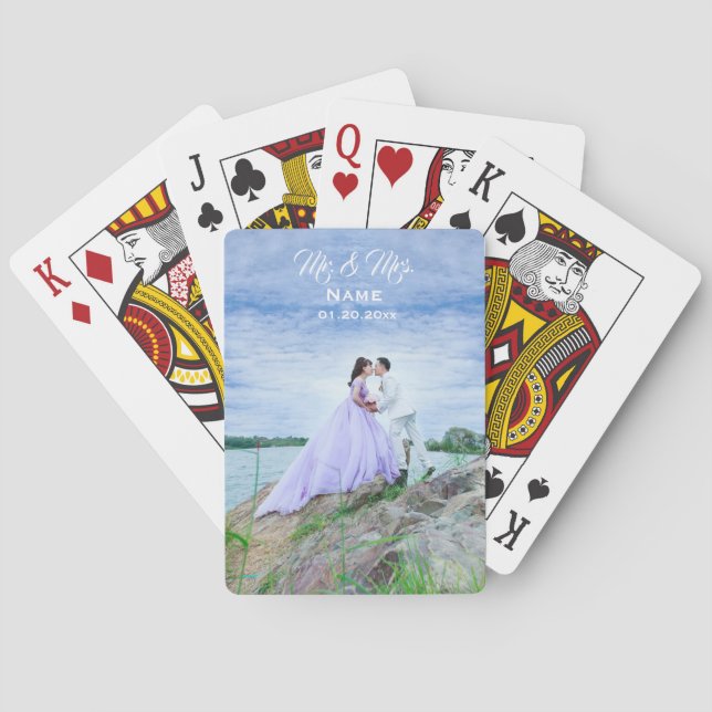 Personalized Wedding Classic Playing Cards (Back)