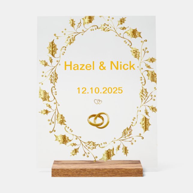Personalized Wedding clyric sign  (Front)