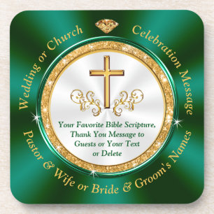 Personalized Wedding Coasters Favours, Church or