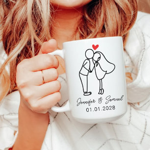 Personalized Wedding Coffee Mug Gift for Newlyweds