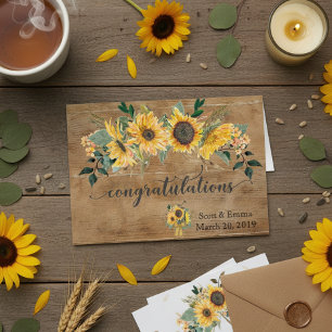 Personalized Wedding Congratulations Rustic Wood