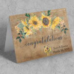 Personalized Wedding Congratulations Rustic Wood<br><div class="desc">This design was created though digital art. It may be personalized in the area provide or customizing by choosing the click to customize further option and changing the name, initials or words. You may also change the text colour and style or delete the text for an image only design. Contact...</div>