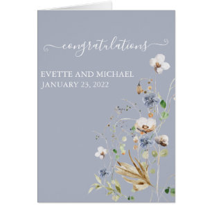Personalized Wedding Congratulations Wild Flower 