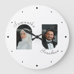 Personalized Wedding Couple Photo Wall Clock