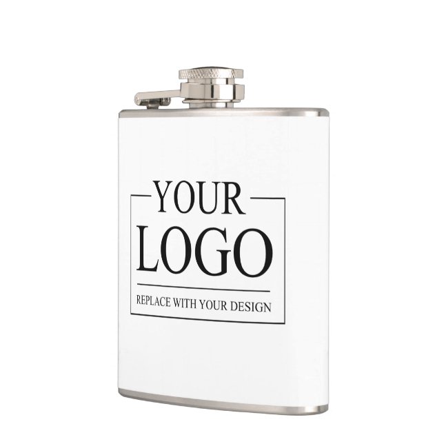 Personalized Wedding Custom Idea Add Logo Hip Flask (Left)