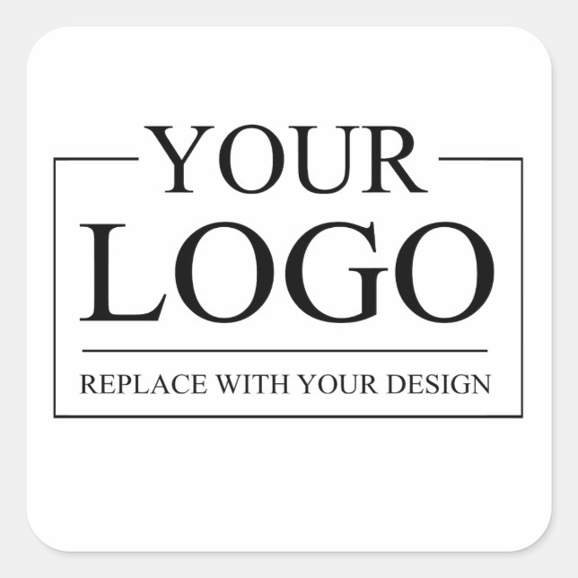 Personalized Wedding Custom Idea Add Logo Square Sticker (Front)