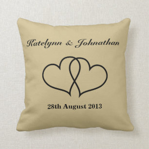 Personalized Wedding Date Throw Pillow
