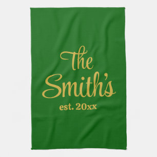 Personalized Wedding Day Gift Newlywed Christmas Kitchen Towel