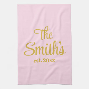 Personalized Wedding Day Gift Newlywed Christmas Kitchen Towel