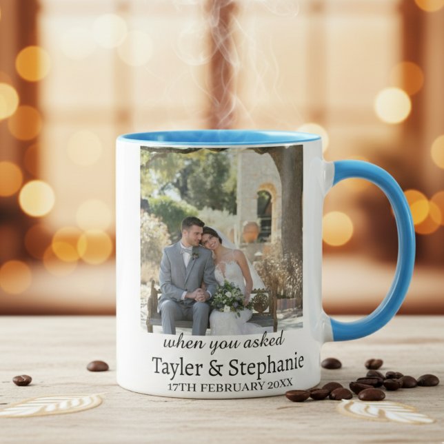 Personalized Wedding Engagement Photo Coffee Mug (Creator Uploaded)