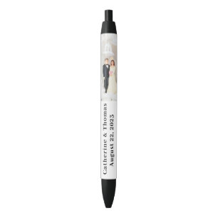 Personalized Wedding Favour Black Ink Pen