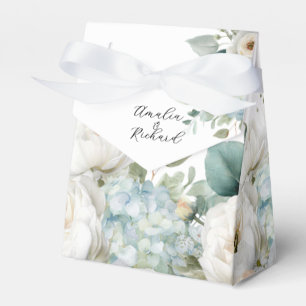 Personalized Wedding Favour Box, Hydrangea Design Favor Box